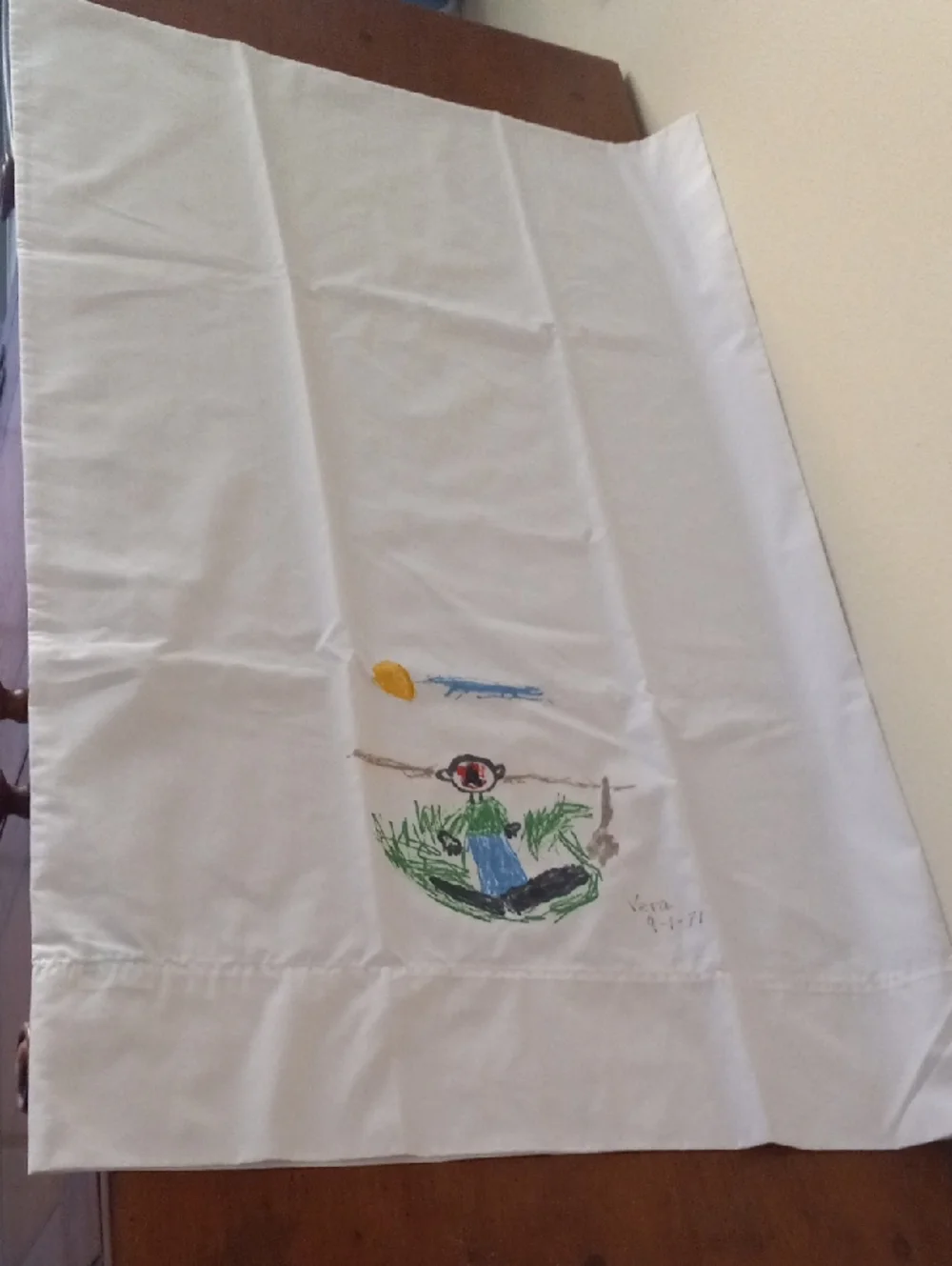 Vintage 1970’s Child Art Pillow Cases. Set Of 3